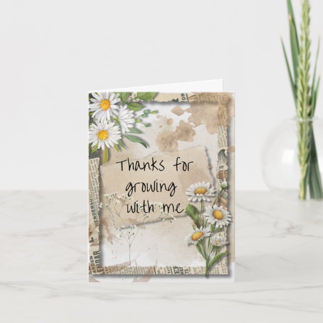 Vintag Gartenstil Muttertagskarte Dankeskarte (Vorderseite)