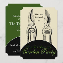 VINTAG Gartenwerkzeuge Garten Party Einladung
