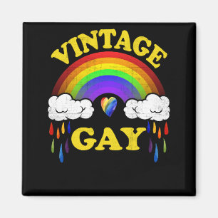 Vintag Gay LGBT Gay Pride Monat Regenbogen Magnet