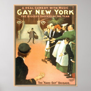 Vintag Gay New York Theater Poster