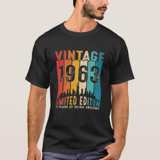 Vintag Geboren 1963 58. Geburtstag 58 Jahre alt de T-Shirt