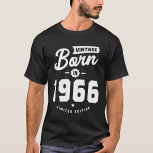 Vintag Geboren 1966 Geburtstagsgeschenk T-Shirt