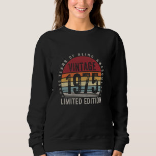 Vintag Geboren 1975 Retro 50. Geburtstagsgeschenke Sweatshirt