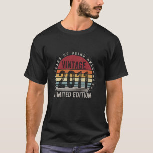Vintag Geboren 2011 Retro 14. Geburtstagsgeschenke T-Shirt