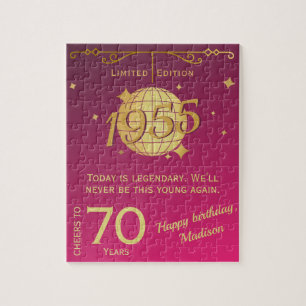 Vintag geboren im Jahr 1955 70. Geburtstagsgeschen Puzzle