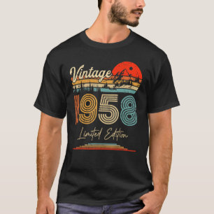 Vintag Geboren im Jahr 1958 Geburtstag Party Hochz T-Shirt