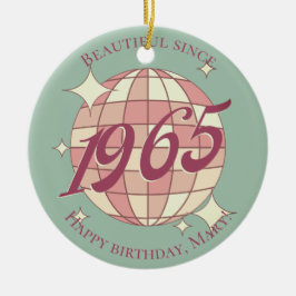Vintag geboren im Jahr 1965 60. Geburtstag aquamar Keramik Ornament