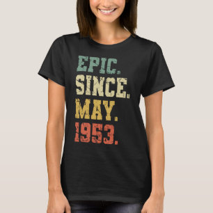 Vintag Geboren im Mai 1953 Frauen Männer 70 Jahre T-Shirt
