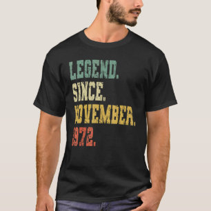 Vintag Geboren im November 1972 Männer Frauen 50 J T-Shirt