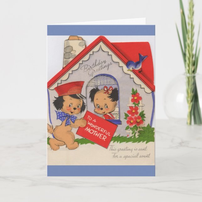 Vintag - Geburtstagssonderlieferung für Mutter, Karte (Vorderseite)