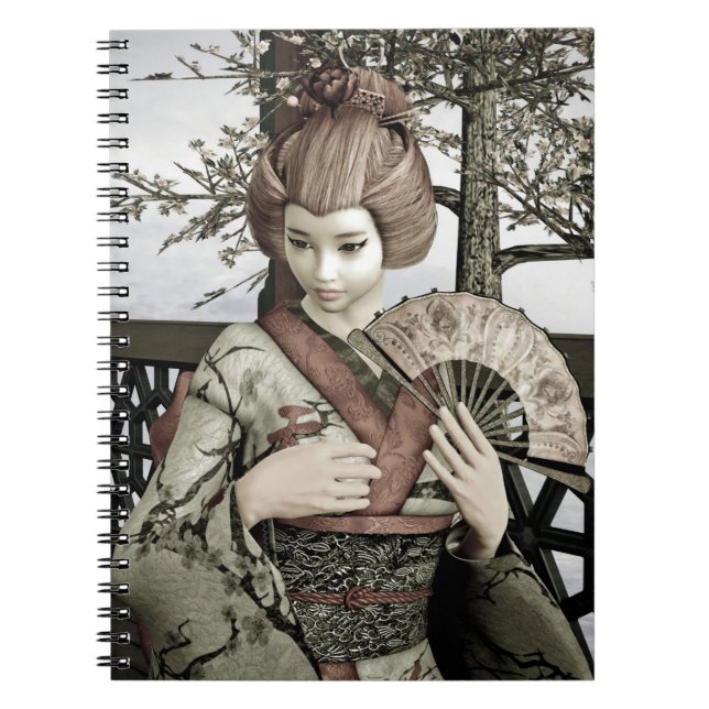 Vintag Geisha Notizblock (Vorderseite)