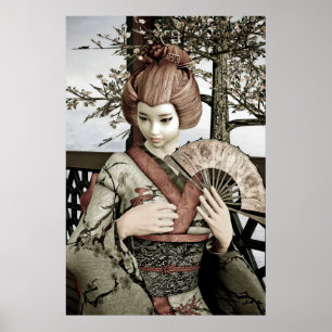 Vintag Geisha Poster