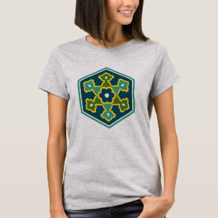 Vintag-gelb-grün-osmanisch-türkisch-orientalisch T-Shirt