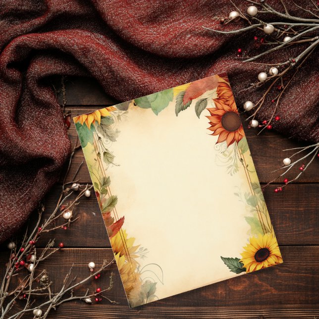 Vintag-Gelb-Orange-Sonnenblumenschreiber (Von Creator hochgeladen)