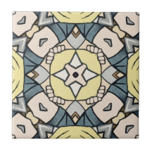 Vintag Gelb und Grau geometrisch