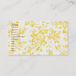 Vintag Gelbblume Visitenkarte