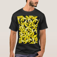 Vintag Gelbe Bananen: Schwarzer Hintergrund