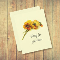 Vintag Gelbe Blume Sympathie Karte
