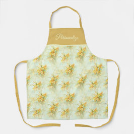 Vintag Gelbe Daffodische Blume Schürze