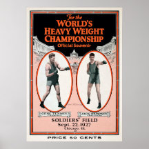 Vintag Gene Tunney / Jack Dempsey Poster