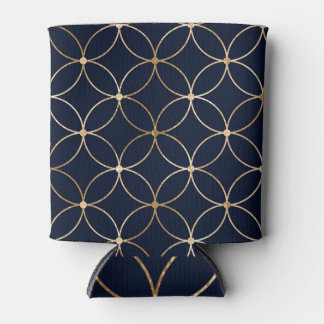 Vintag Geometrie: Gold Blue Abstrakt Dosenkühler