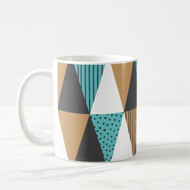 Vintag Geometrisch: Abstrakte Darstellung. Kaffeetasse (Links)