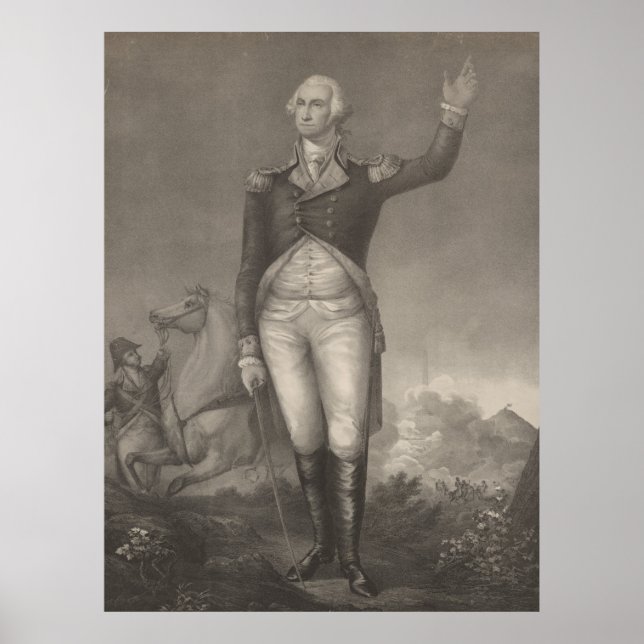 Vintag George Washington Portrait (1854) Poster (Vorne)