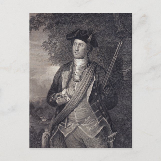 Vintag George Washington Portrait Postkarte (Vorderseite)