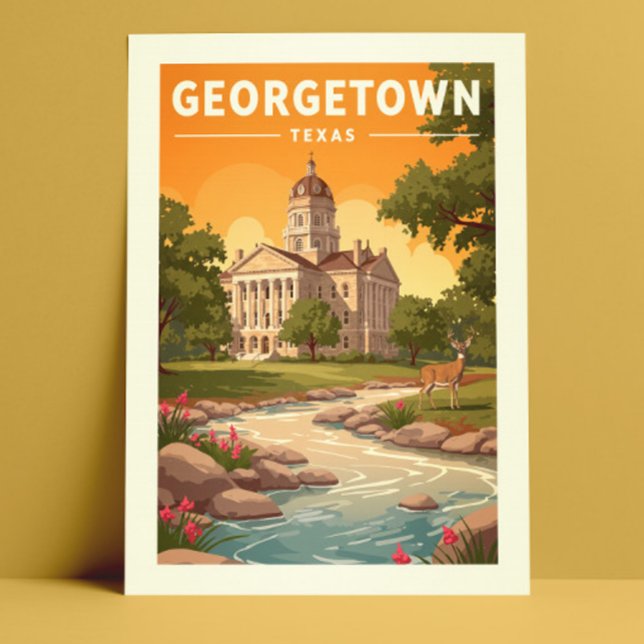 Vintag Georgetown Texas Postkarte (Von Creator hochgeladen)