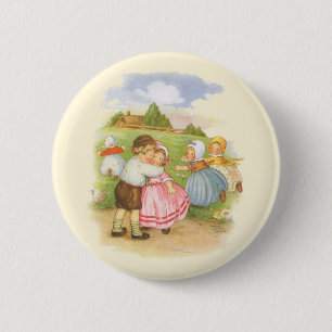 Vintag Georgie Porgie Mutter Goose Kinderzimmer Rh Button