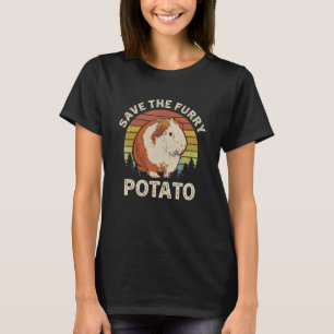 Vintag Gerettet The Furry Potato Funny Guinea Pig_ T-Shirt