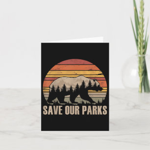 Vintag Gerettet unsere Nationalparks schützen Retr Karte