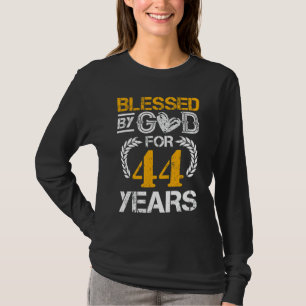 Vintag gesegnet von Gott für 44 Jahre glücklich 44 T-Shirt