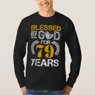 Vintag gesegnet von Gott für 79 Jahre glücklich 79 T-Shirt