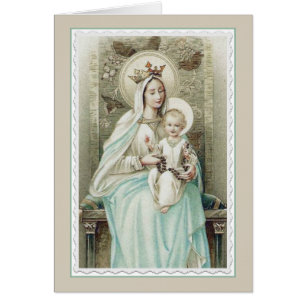 Vintag gesegnete Jungfrau Mary Jesus Rosary