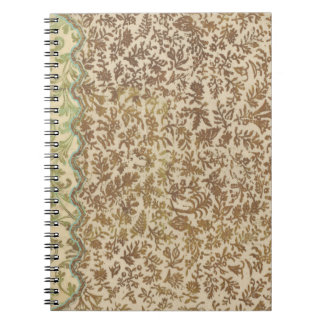 Vintag gestanztes Leaf Spiraljournal Notizblock