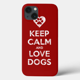 Vintag gestörte Behalt-Ruhe und Liebe-Hunde Case-Mate iPhone Hülle