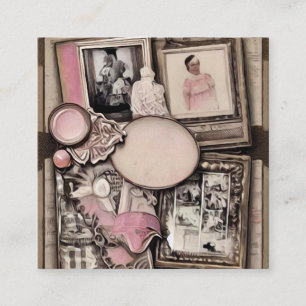 Vintag gestrichene Seite Quadratische Visitenkarte