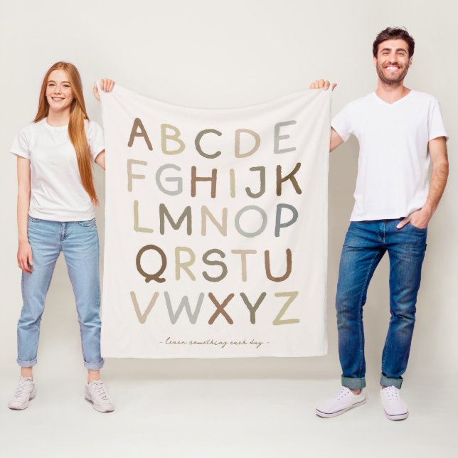 Vintag gestrichener Alphabet-Kinderzimmer-Raum mit Fleecedecke (Beispiel)