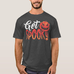 Vintag Get Spooky Halloween Kürbislaterne Novel T-Shirt