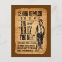 Vintag Gewollt / Bonusposter für Billy the Kid