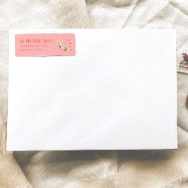 Vintag Gezeichnet Pink Red Christmas Doddle-Adress