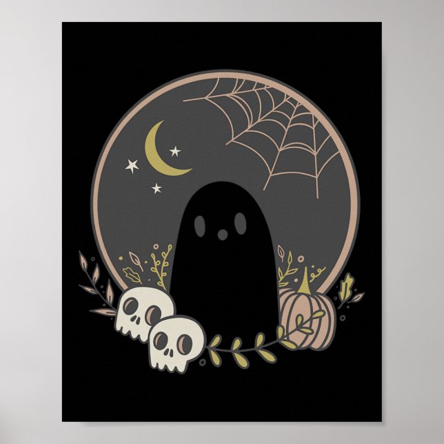 Vintag Ghost Autumn Halloween Poster (Vorne)