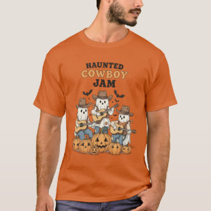 Vintag Ghost Cowboy Halloween Art Niedliche Gita T-Shirt