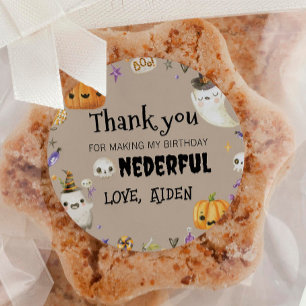 Vintag Ghost Halloween Geburtstagsfeier-Labels Runder Aufkleber