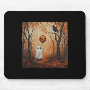 Vintag Ghost Pumpkin Gothic Halloween Ghost Spook Mousepad