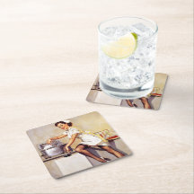 Vintag Gil Elvgren Retro Button Up Girl