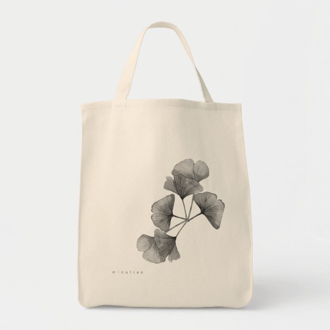 Vintag Gingko Tote Bag Tragetasche (Vorne)