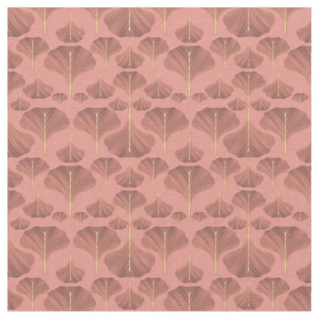 Vintag Ginkgo-Blumenmuster Stoff (Nahaufnahme)