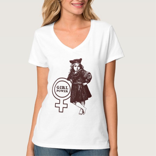 Vintag Girl Power T - Shirt (Vorderseite)
